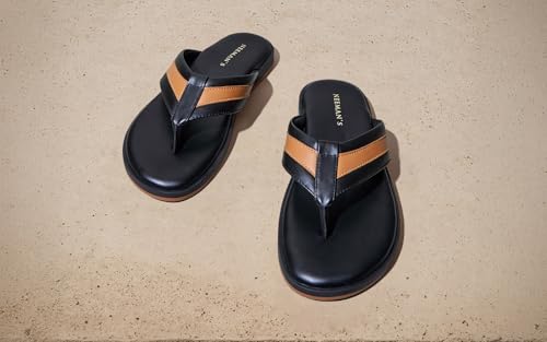 Image of Neeman's Indo-Western Casual Flip Flops for Men | Lightweight, Durable and Flexible | PU Thong Strap & TPR Out sole