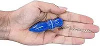 PÊNDULO EGÍPCIO QUARTZO AZUL - RADIESTESIA MESA RADIÔNICA (4 a 6) cm