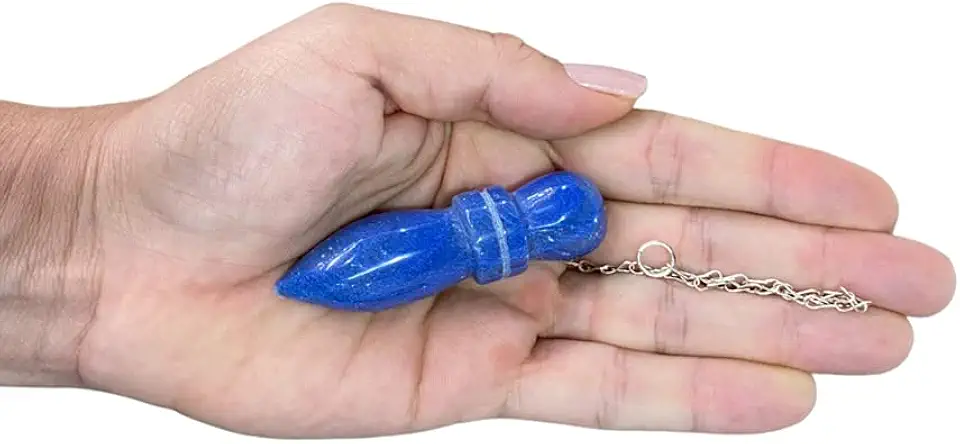PÊNDULO EGÍPCIO QUARTZO AZUL - RADIESTESIA MESA RADIÔNICA (4 a 6) cm