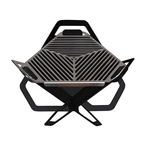YAMMY Fire Pit, Parrilla de Barbacoa de Acero para Exteriores, Rompecabezas Port & Aacute; Til, Barbacoa, Horno Plegable, Barbacoa, Parrilla (BBQ)
