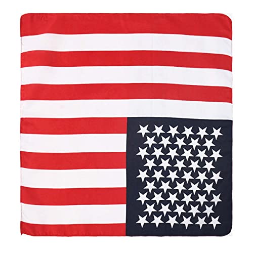 Stripe Star Headwear American Flag Bandana Scarf for Men Women Flag Scarf Neck Scarf Head Wrap PSWJ022