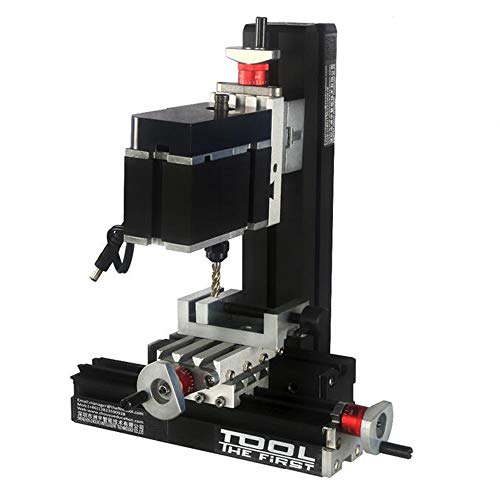 LeTkingok DIY All Metal 8 in 1 Mini Lathe with Wire Sawing Machine,Wood Lathe,Metal Lathe,Miller,Driler,Sander,Hand Held Machine Tool 60W