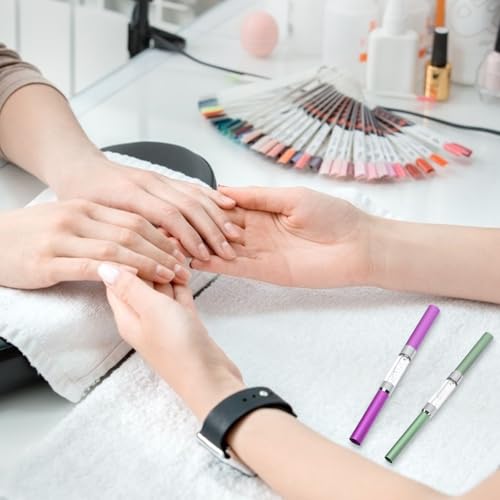 3 piezas de barras metálicas curvas para manicura y moldeado de uñas miniatura 5