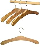 holz kleiderbügel schwarz vermessingter Haken Hagspiel Kleiderbügel aus Holz, 5 Stk. Garderobenbügel aus Eichenholz