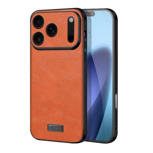 Coque iPhone 17 Pro Max antichoc fine avec protection photo orange