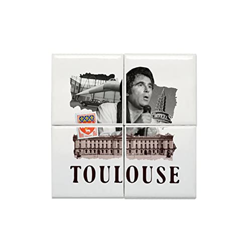 Carreaux céramique décoratifs de Toulouse fresque artistique 40 x 40 cm