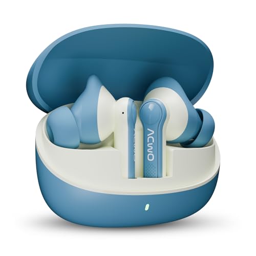 Image of ACwO Dwots 313 Wireless in Ear Earbuds | 65Hrs Playtime | 50Ms Low Latency | 3 Preset EQ Modes | IPX5 Water Resistant | Hyper Boost Charging - 10Mins Charge = 120Mins Playtime (Cool Blue)