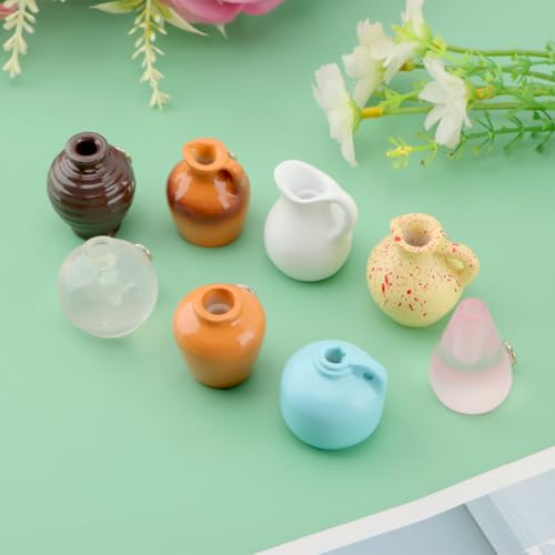 Imanes decorativos mini jarrón, 8 piezas miniatura 7