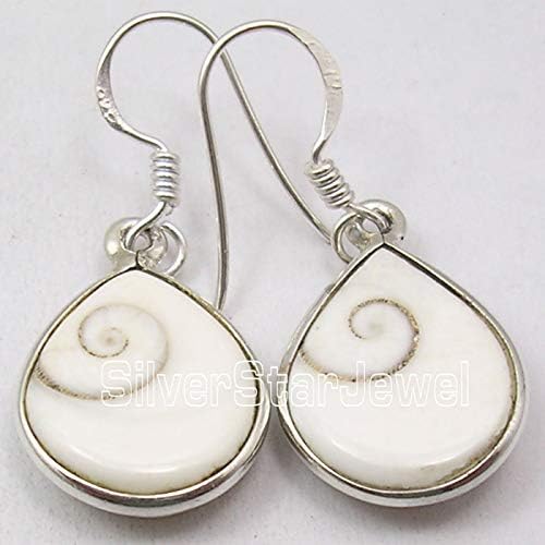 Sterling Silver Shiva Eye Flat Earrings 1.3" Stone Jewelry3