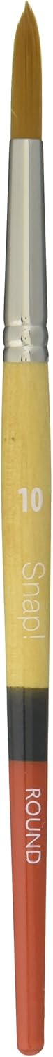Princeton 9650R-10 Taklon Round Snap Brush, Size 10, Gold 12 Each