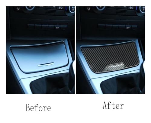 Kit decorativo de carbono para panel de engranajes e interruptor interior de coche E81 E82 E87 3
