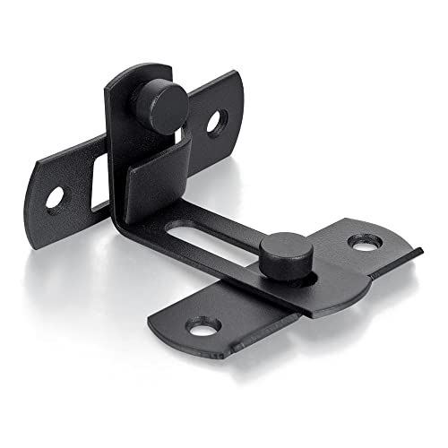 Iniret 4 Packs 90 Degree Flip Barn Door Lock,Matte Black Protect Privacy-Security Gate Latch,Hook Lock Latch For Barn,Sliding Door Antique Lock Gate Latches Wine Cabinet Closet Door Latches #TOP5
