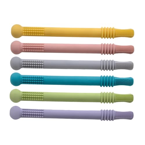 Paille de dentition bébé lot de 6 jouets molaires d'éveil sensoriel