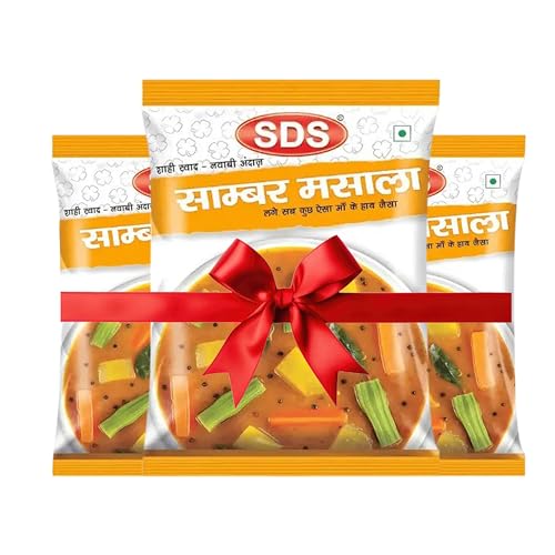SDS Sambhar Masala - 50g (Pack of 3) | Homemade South Indian Masala | 100% Natural & Organic Ingredients | Aromatic, Healthy & Flavorful Spice Blend