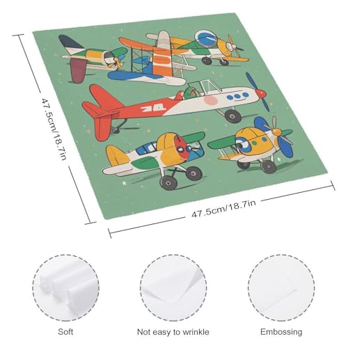 Servilletas de Tela con Aviones Dibujos Animados Paquete 4 miniatura 2
