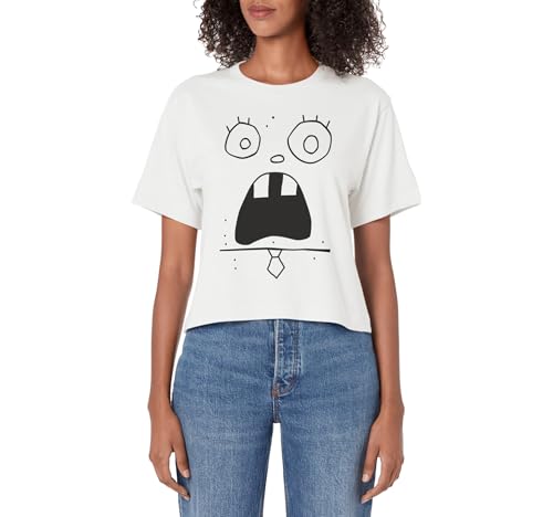 Spongebob Squarepants Halloween DoodleBob Face Costume Women's Crop Top