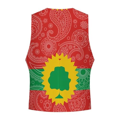 The Oromo Liberation Flag Paisley Novelty Men's Suit Vest Funny Formal Dress Vests Business Waistcoat4