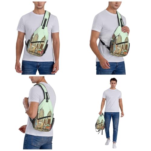 Mochila tipo Sling negra para uso diario y viaje miniatura 6