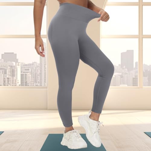 Coume 3 Pcs Womens Workout Leggings Butt Lifting Seamless Scrunch Yoga Pants Tummy Compression Medium Waist Tights2