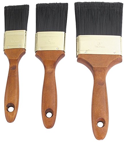 Edward Tools Lot de 3 pinceaux à peinture - Tous usages - Manche en bois - Pour intérieur/extérieur - Peuvent être utilisés avec tous les types de peinture - 3,8 cm, 5,1 cm et 7,6 cm Cover
