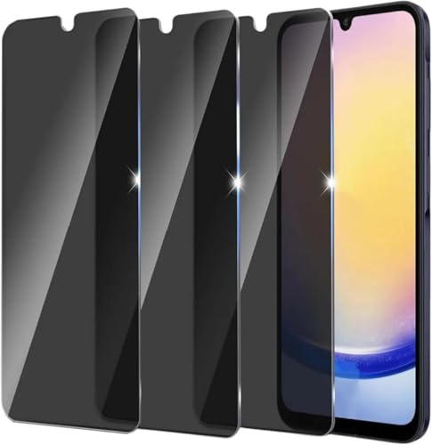 zonyee 3 Pièces Protection D'écran Anti-Espion pour Samsung Galaxy A55 5G, Dureté 9H Film en Verre Trempé Protecteur D'écran de Confidentialité, Ultra Résistant, Sans Bulles, Empreinte Anti-Doigt
