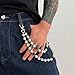 Inactwin Layered Pants Bead Chain for Men Bohemian Wallet Chain Jeans Keychain Chains Punk Fashion Jewelry (Black)