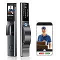 3D Face Recognition Smart Lock with HD Camera & Doorbell | Keyless Entry via Fingerprint, Passcode, IC Card, Key | WiFi Mortise Lock | Auto-Lock | App Control | Works with Wishome App