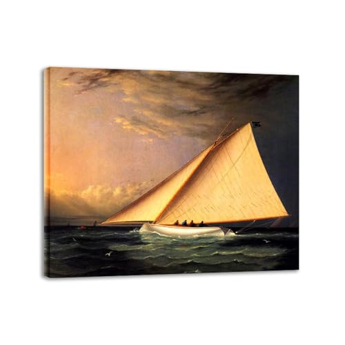 Tableau voilier sur toile Great South Bay impression d'art musée Edward Buttersworth