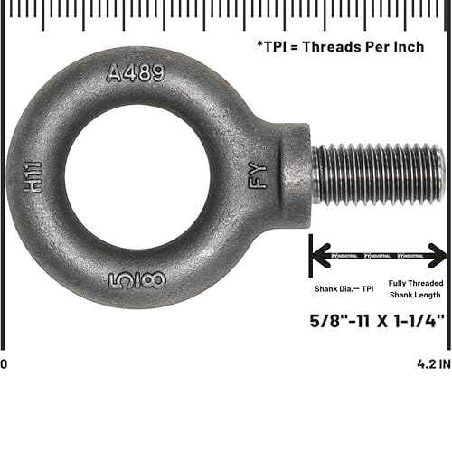 Image of Box of 7 Pcs Lifting Shoulder Eye Bolts 5 /8 inch-11 X 1-1 /4 inch