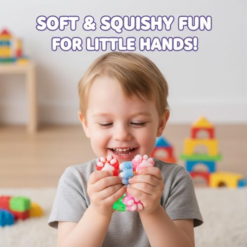 Image of Stress Relief Toy Taba Cat Paw Toys, 24Packs Mini Squeeze Toy Paw, Handmade Soft Cute Sensory Toys, Bouncy Stretchable Springy Relaxation Toys for Children Gifts