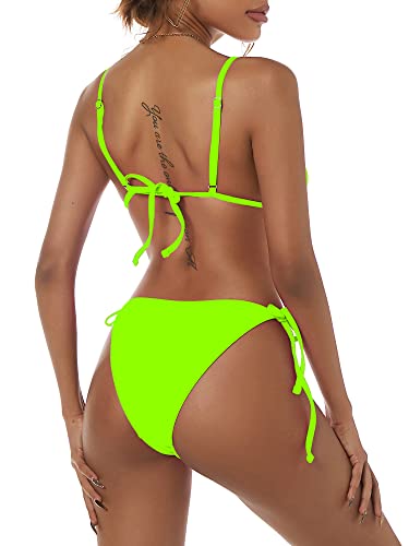 Image of ZAFUL Women's Triangle Bikini Floral String Bikini Set Two Piece Swimsuit Bathing Suits