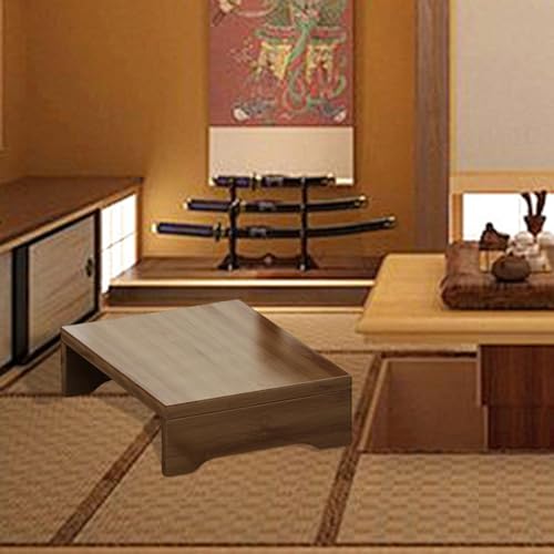 Tabouret bas en bois stable et pouf élégant de décoration