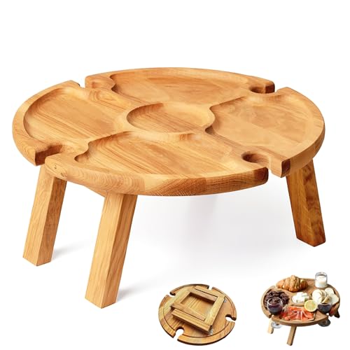 Suuwwn Mesa de Picnic Plegable de Madera