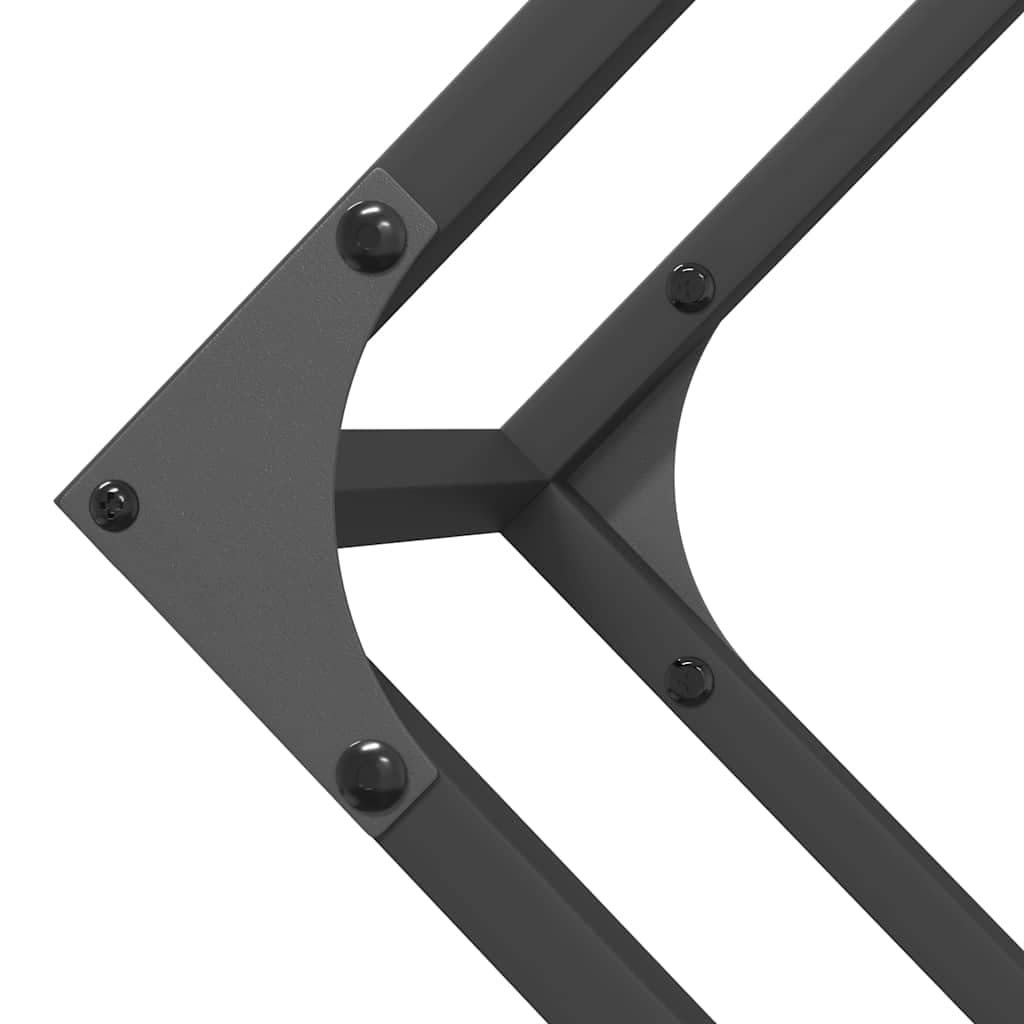 Estantería para leña, color negro, 100 x 25 x 100 cm, acero laminado en frío, soporte apilable para guardar leña y secar en interiores y exteriores