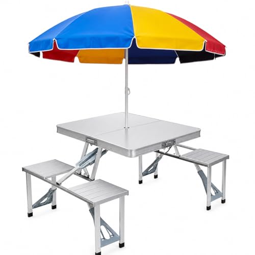 Picnic Table Heavy Duty Aluminium Portable Folding Camp Suitcase ...
