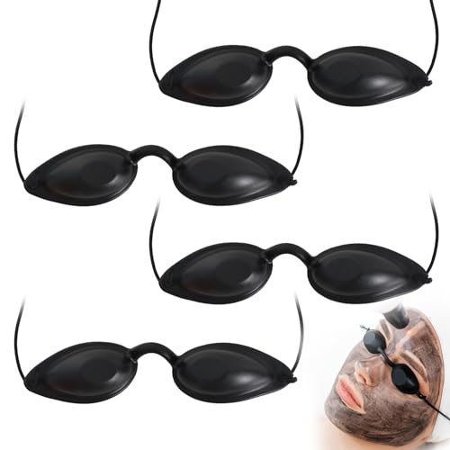 Gafas De Protección UV 4 Piezas Gafas Solarium Protección UVA Y UVB, Gafas De Bronceado, Gafas Solarium Silicona, Gafas De Bronceado De Seguridad Ajustables, Para Terapia De Rayos Infrarrojos UV LPL