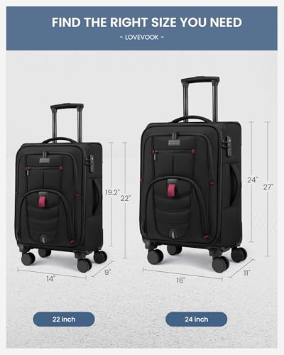 LOVEVOOK 24 Inch Business Luggage