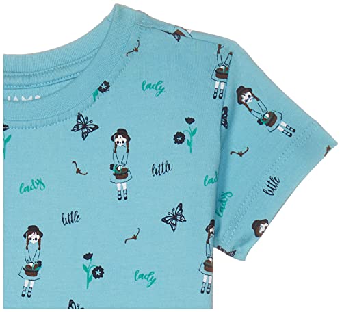 Image of Amazon Brand - Jam & Honey Regular Fit Girls 100% Cotton Printed Half Sleeves T-Shirt | Age 2-12 Years (Pack of 2)