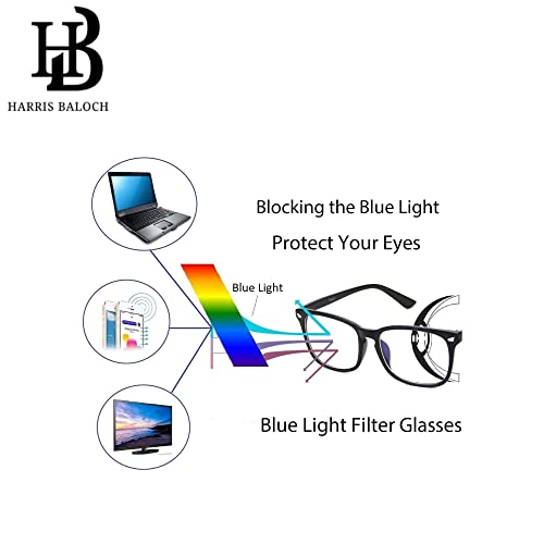 Image of Blue-Light Blocking Glasses Computer Reading /Gaming /TV /Phones Glasses Fashion Anti Eyestrain UV Glasses,light weight for Women Men