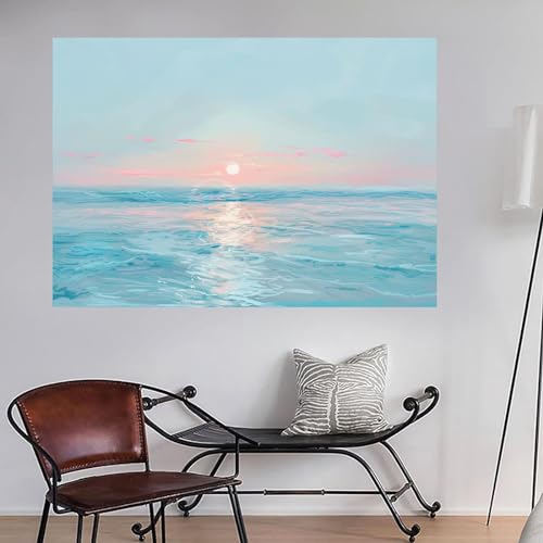 Tableau paysage marin abstrait 60x80cm WODJEM - 3