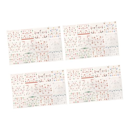 minkissy 2 Series Pegatinas Navideñas Pegatinas De Uñas De Muñeco De Nieve Estrellas Calcomanía Navideña Creativa Para Uñas Envolturas Navideñas Para Uñas De Polivinilo 48 Hojas*2