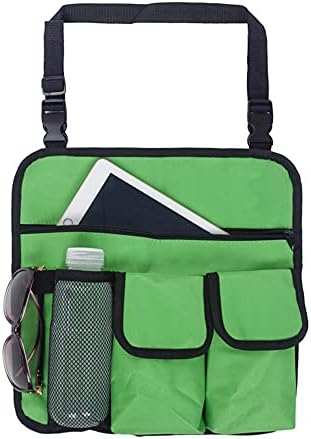 Beach Chair Armrest Storage Bag Outdoor Chair Waterproof Hanging Storage Pouch with 4 Pockets Seat Armrest Organize Bag Portable Handy Pocket Tote Bag Shoulder Side Bag for Camping Fishing