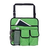 Beach Chair Armrest Storage Bag Outdoor Chair Waterproof Hanging Storage Pouch with 4 Pockets Seat A