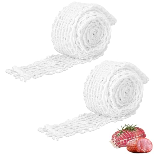 2 Rollos Red Para Asar, Malla para Carne Red Elástica para Asar Malla Elástica para carne Red Para Hornear Cocinar Hornear Accesorios De Cocina Malla Elástica Carne Red de Cocinar para Carne (Set B)