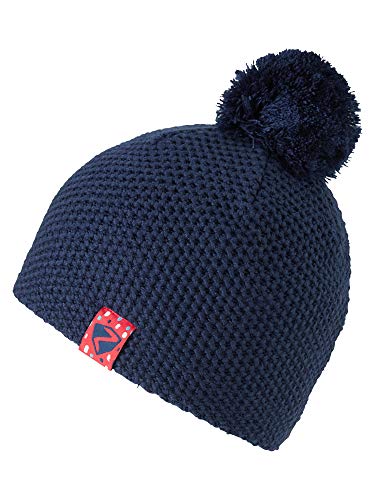 Ziener Kinder ISHI JUNIOR hat Bommel-mütze/Warm, Gestrickt, Nautic, S