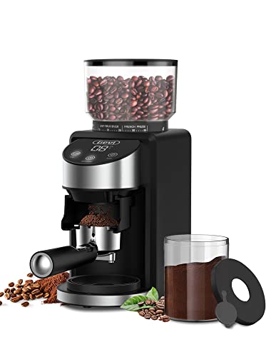 Gevi Burr Coffee Grinder, Adjustable Burr Mill with 35 Precise Grind Settings, Electric Coffee Grinder for Espresso/Drip/Percolator/French Press/ American/ Turkish Coffee Makers, 120V/200W, Black