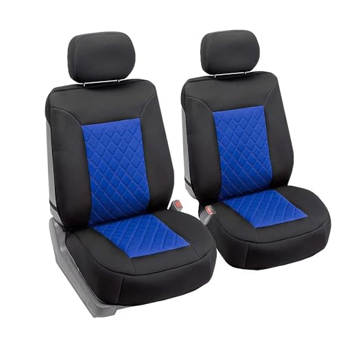 BIKKJBK Capas de assento de carro capas universais para assentos de carro, 2 capas de tecido com estrutura para assentos dianteiros, adequadas para a maioria dos carros, SUV, camiões protetores