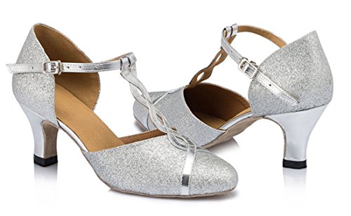 TDA Women's Fashion T-strap Glitter Synthetic Salsa Tango Ballroom Latin Modern Dance Wedding Shoes3