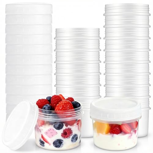 Afcabakila Food Storage Containers with Lids, 50 Pack 5 oz