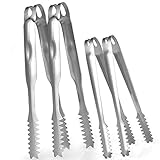 Pinzas de Comida Material de seguridad. Hecho de acero inoxidable 304 (18/8) de grado alimenticio de 1 mm de espesor, resistente a la oxidación, duradero y como nuevo para siempre, resistente para uso a largo plazo